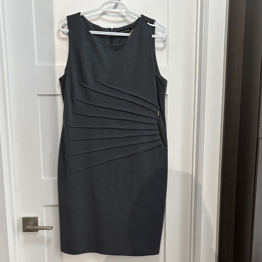 Ivanka Trump Charcoal Midi Dress